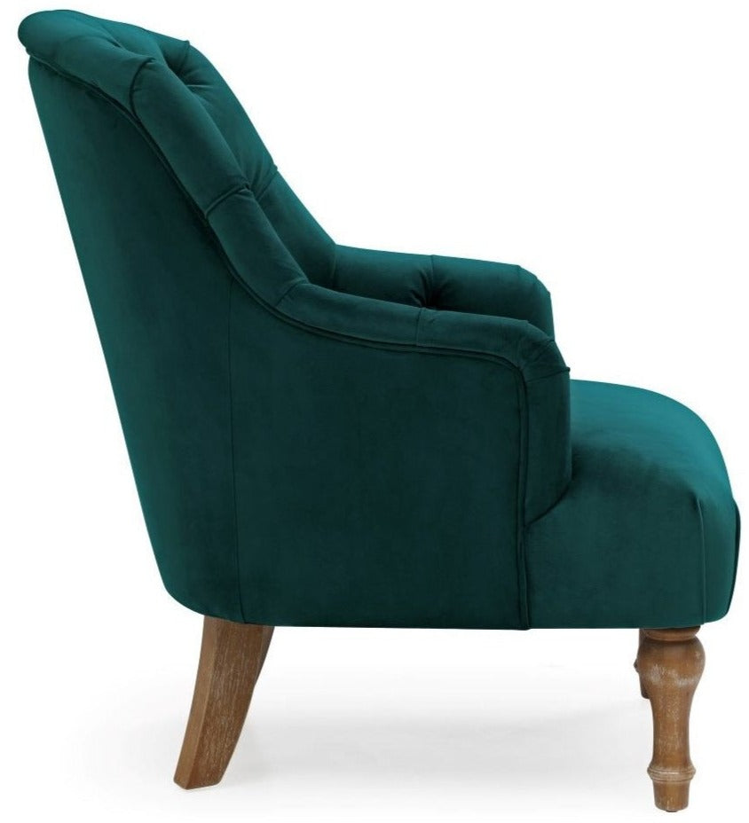 Bianca Chair in Teal side view