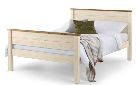 light coloured frame with footboard