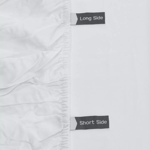 tags showing long and short side of sheet