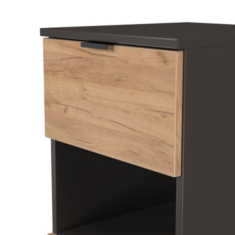 Bora 2 Drawer Bedside Cabinet with Open Shelf