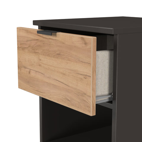 Bora 2 Drawer Bedside Cabinet with Open Shelf