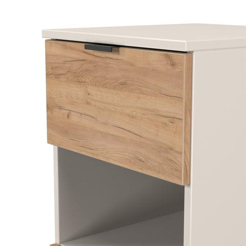 Bora 2 Drawer Bedside Cabinet with Open Shelf