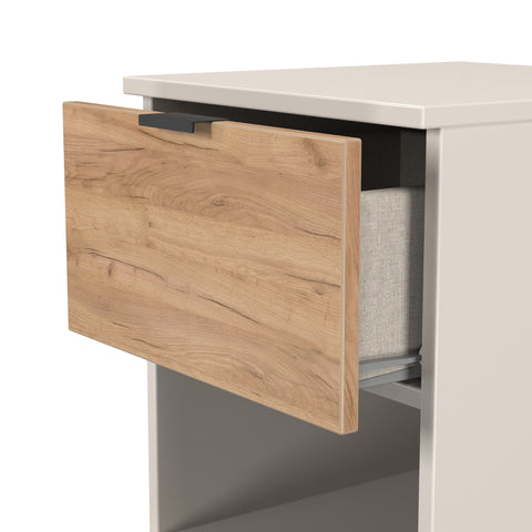 Bora 2 Drawer Bedside Cabinet with Open Shelf