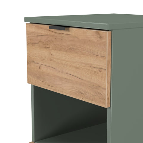 Bora 2 Drawer Bedside Cabinet with Open Shelf