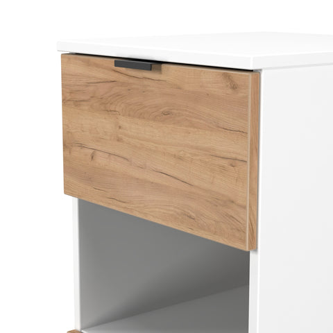 Bora 2 Drawer Bedside Cabinet with Open Shelf