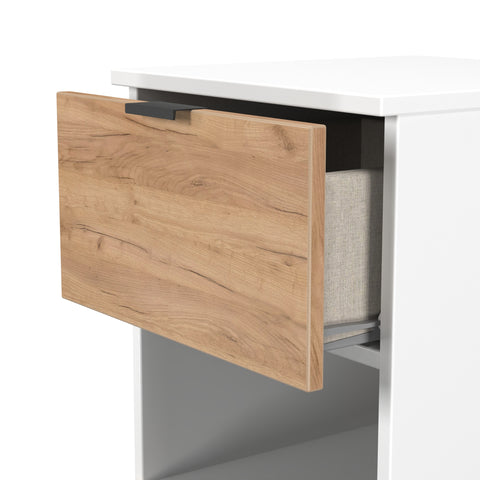 Bora 2 Drawer Bedside Cabinet with Open Shelf