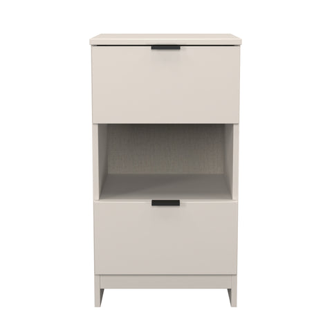 Bora 2 Drawer Bedside Cabinet with Open Shelf