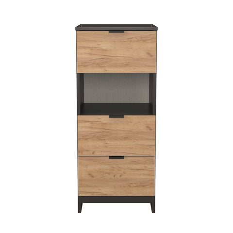 Bora 3 Drawer Bedside Cabinet with Open Shelf