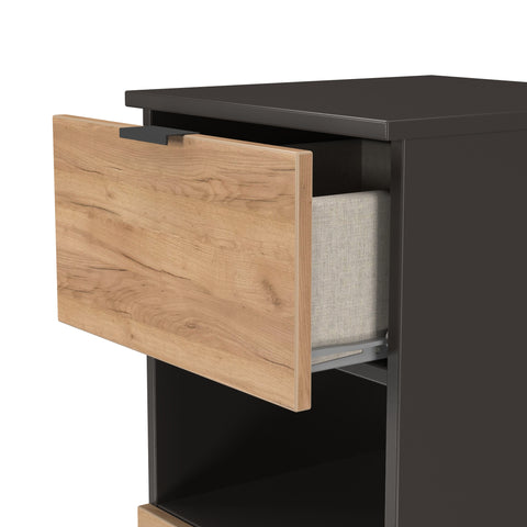 Bora 3 Drawer Bedside Cabinet with Open Shelf