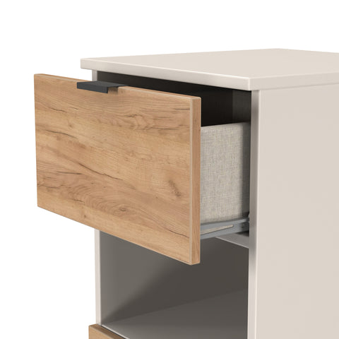Bora 3 Drawer Bedside Cabinet with Open Shelf