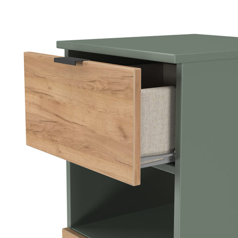 Bora 3 Drawer Bedside Cabinet with Open Shelf