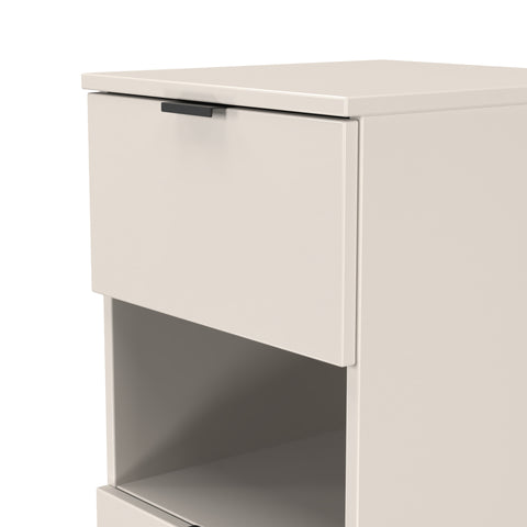 Bora 3 Drawer Bedside Cabinet with Open Shelf