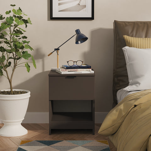 Bora 1 Drawer Bedside Cabinet with Open Shelf