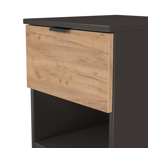 Bora 1 Drawer Bedside Cabinet with Open Shelf