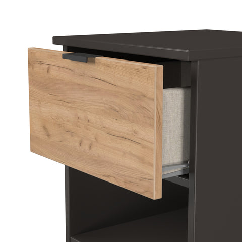 Bora 1 Drawer Bedside Cabinet with Open Shelf
