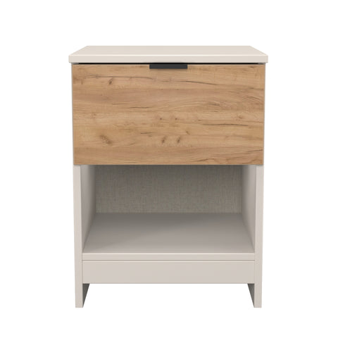 Bora 1 Drawer Bedside Cabinet with Open Shelf