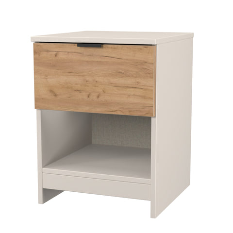 Bora 1 Drawer Bedside Cabinet with Open Shelf