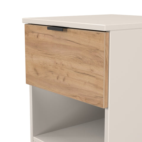 Bora 1 Drawer Bedside Cabinet with Open Shelf