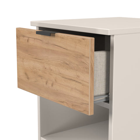Bora 1 Drawer Bedside Cabinet with Open Shelf