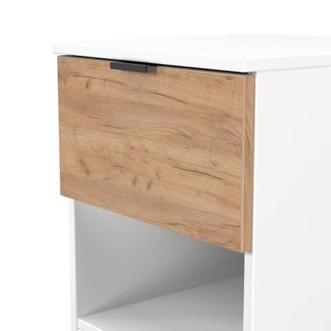 Bora 1 Drawer Bedside Cabinet with Open Shelf