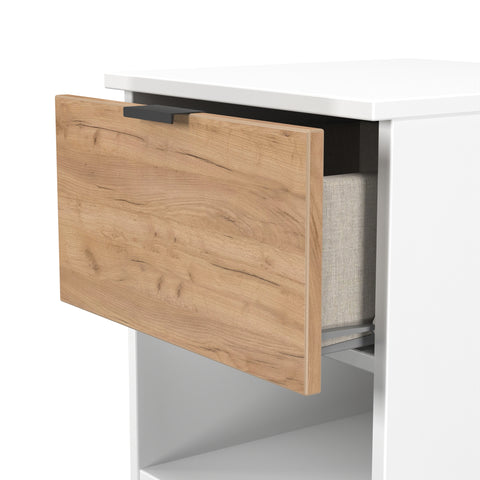 Bora 1 Drawer Bedside Cabinet with Open Shelf