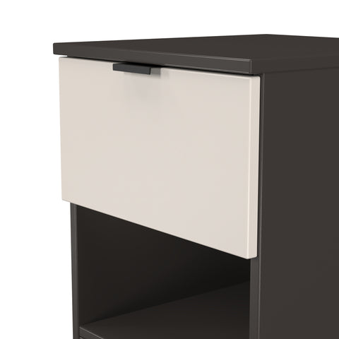 Bora 1 Drawer Bedside Cabinet with Open Shelf