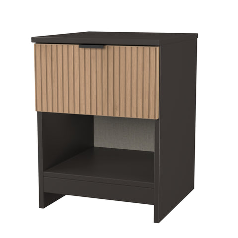 Bora 1 Drawer Bedside Cabinet with Open Shelf