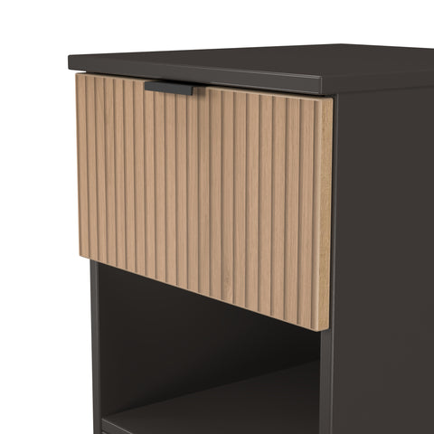 Bora 1 Drawer Bedside Cabinet with Open Shelf