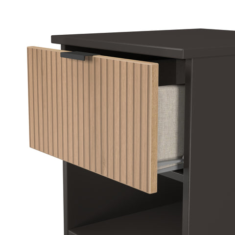 Bora 1 Drawer Bedside Cabinet with Open Shelf