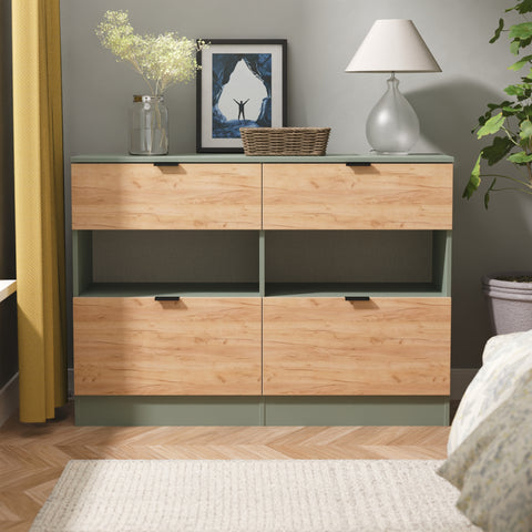 Bora 4 Drawer Midi Chest with Open Shelf