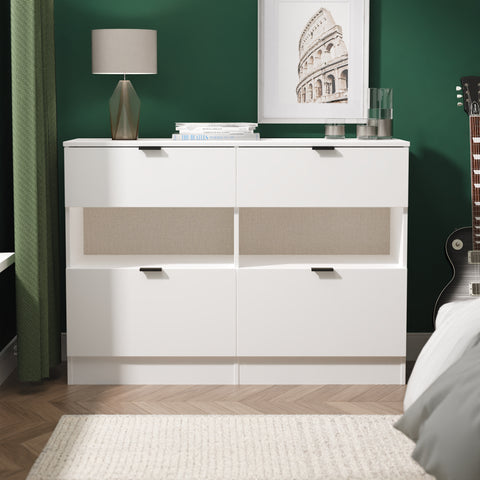 Bora 4 Drawer Midi Chest with Open Shelf