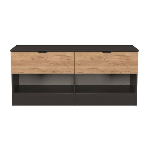 Bora 2 Drawer Bed Box with Open Shelves