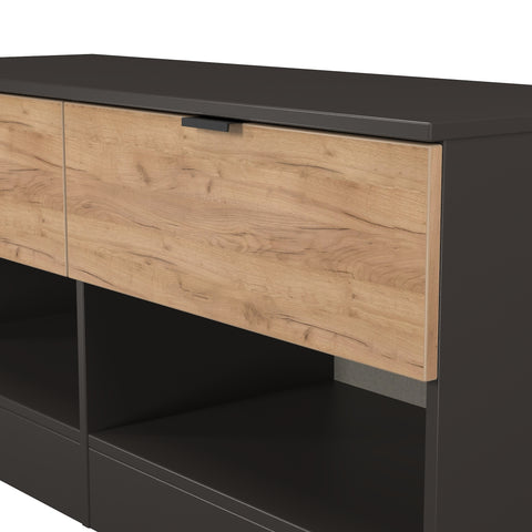Bora 2 Drawer Bed Box with Open Shelves
