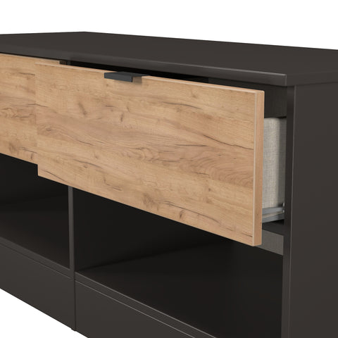 Bora 2 Drawer Bed Box with Open Shelves