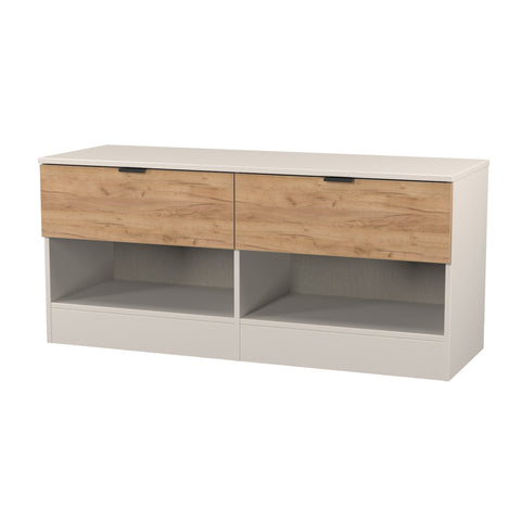 Bora 2 Drawer Bed Box with Open Shelves