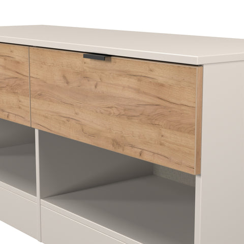 Bora 2 Drawer Bed Box with Open Shelves