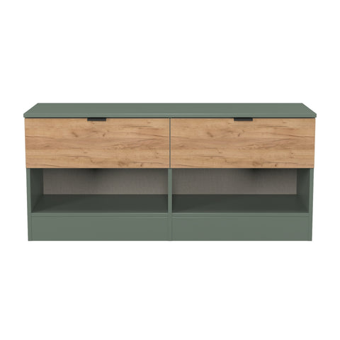Bora 2 Drawer Bed Box with Open Shelves