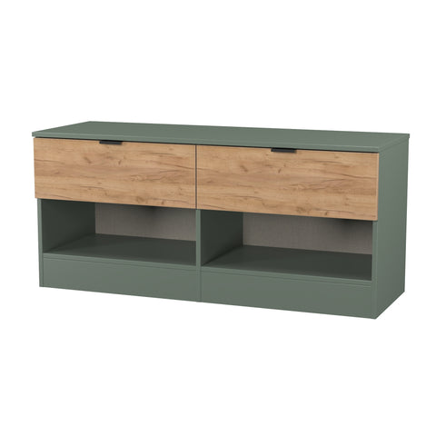 Bora 2 Drawer Bed Box with Open Shelves