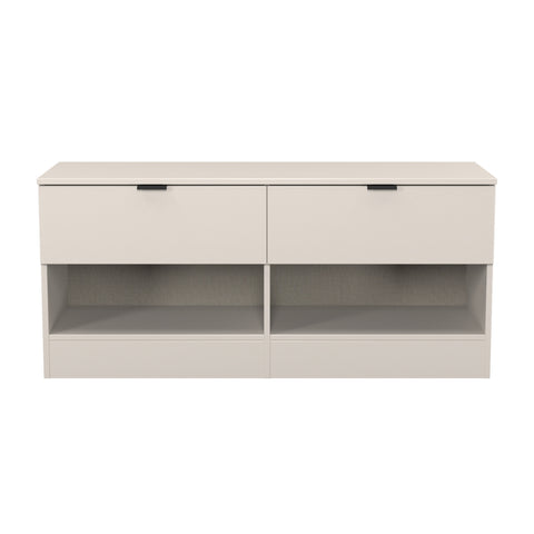 Bora 2 Drawer Bed Box with Open Shelves