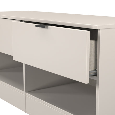 Bora 2 Drawer Bed Box with Open Shelves