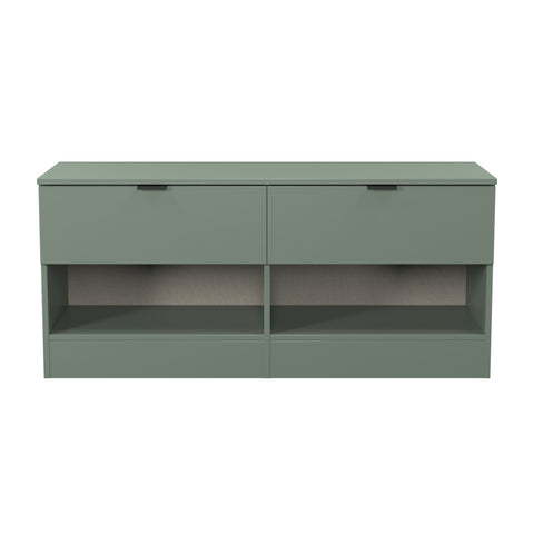 Bora 2 Drawer Bed Box with Open Shelves