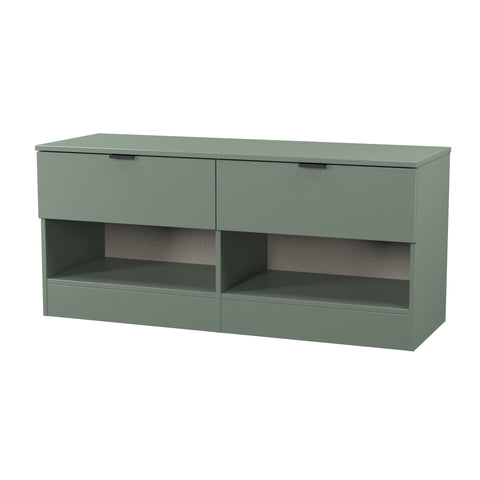 Bora 2 Drawer Bed Box with Open Shelves