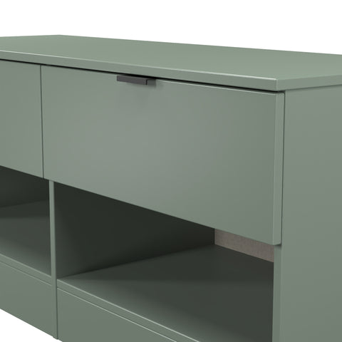 Bora 2 Drawer Bed Box with Open Shelves