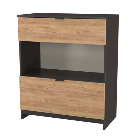 Bora 2 Drawer Deep Chest with Open Shelf