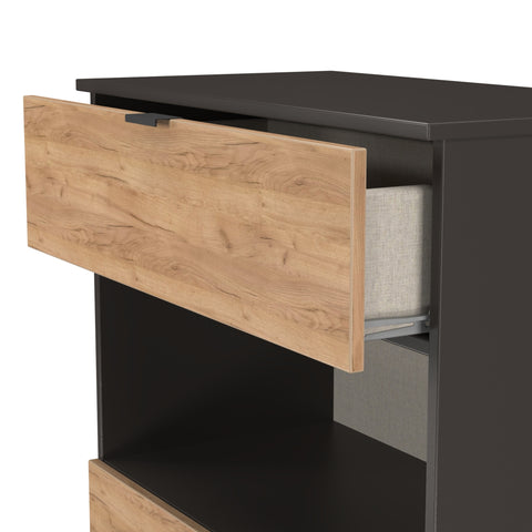 Bora 2 Drawer Deep Chest with Open Shelf