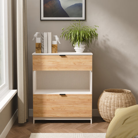 Bora 2 Drawer Deep Chest with Open Shelf