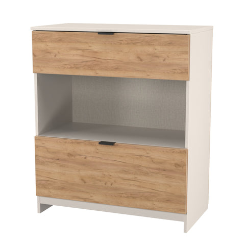 Bora 2 Drawer Deep Chest with Open Shelf