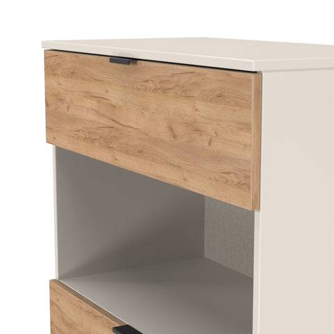 Bora 2 Drawer Deep Chest with Open Shelf