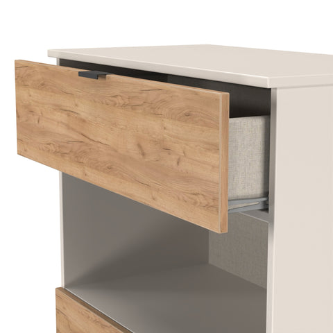 Bora 2 Drawer Deep Chest with Open Shelf