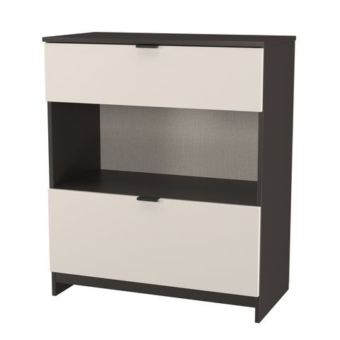 Bora 2 Drawer Deep Chest with Open Shelf